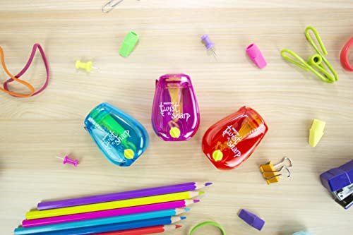 Bostitch Office Twist-n-Sharp Pencil Sharpener, For Kids & Colored Pencils, Assorted Colors (PS1-ADJ)-UPStoxs