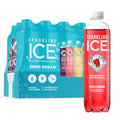 Sparkling Ice Blue Variety Pack, Zero Sugar Sparkling Water, with Vitamins and Antioxidants, 17 fl oz, 12 count (Classic Lemonade, Strawberry Watermelon, Grape Raspberry, Lemon Lime)-UPStoxs