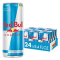 Red Bull Sugar Free Energy Drink with 80mg Caffeine plus Taurine & B Vitamins, 8.4 Fl Oz, 6 Packs of 4 Cans (Pack of 24)-UPStoxs