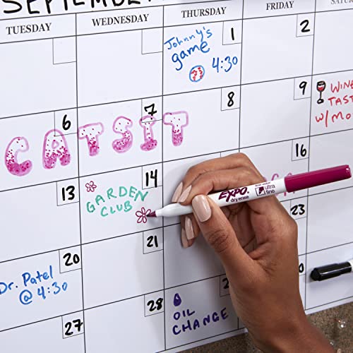 EXPO Low Odor Dry Erase Markers, Ultra-Fine Tip, Assorted Colors, 8 Count-UPStoxs