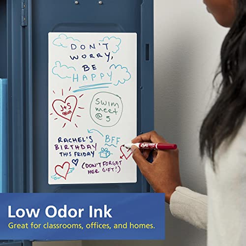 EXPO Low Odor Dry Erase Markers, Fine Tip, Assorted Colors, 12 Count-UPStoxs