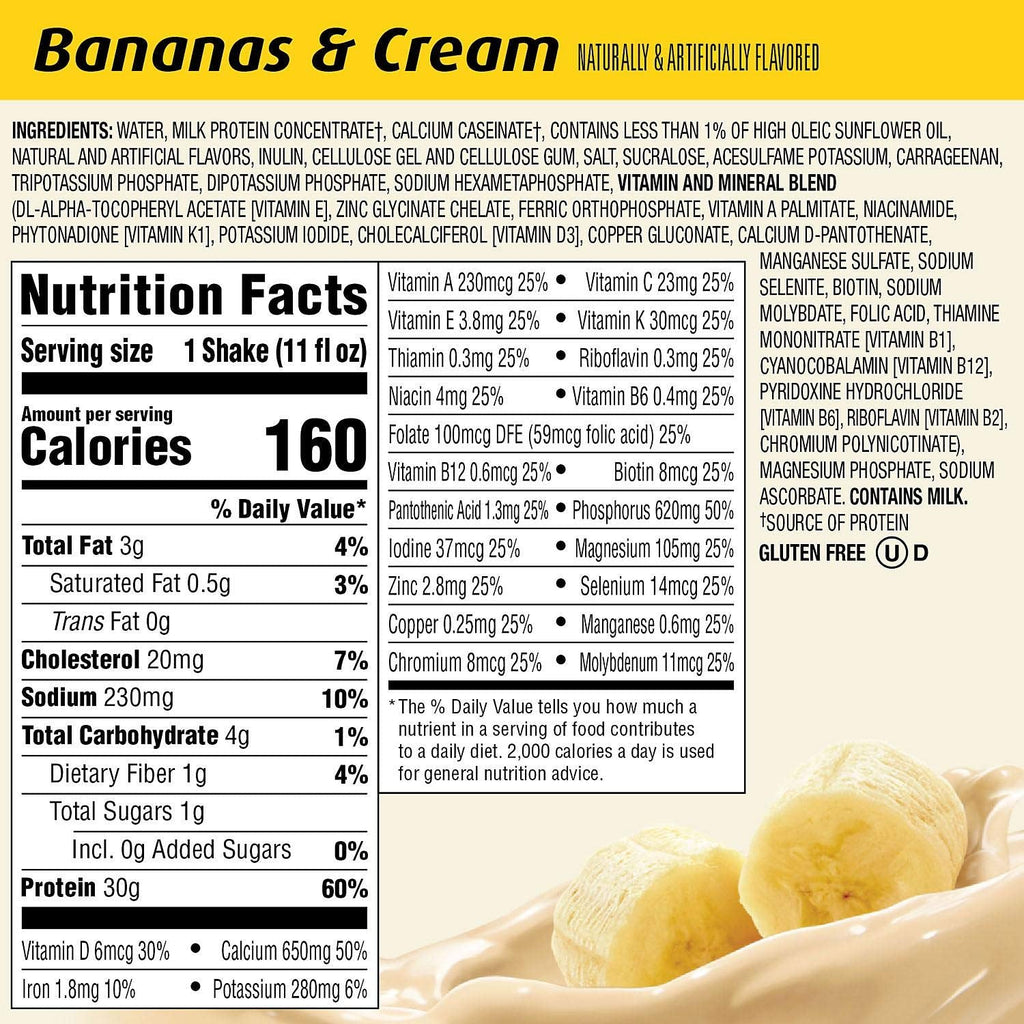 Premier Protein 30g High Protein Shake, Bananas & Cream 11 fl. oz., 15 pk.