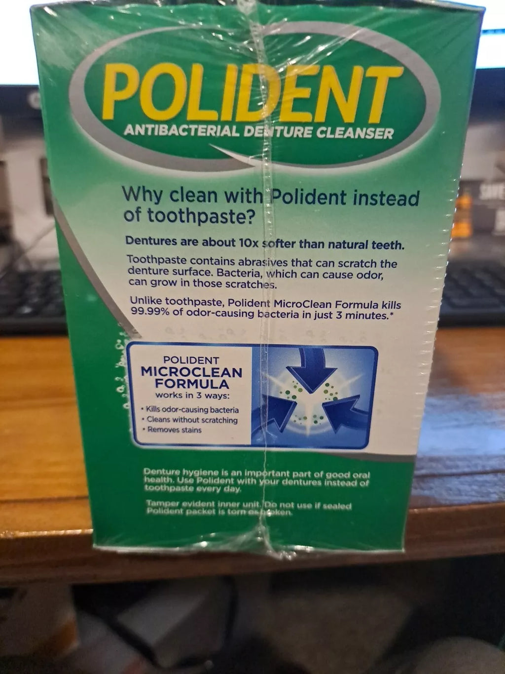Polident 3-Minute Triple-Mint Antibacterial Denture Cleanser, Effervescent Tablets, 120 ct., 2 pk.